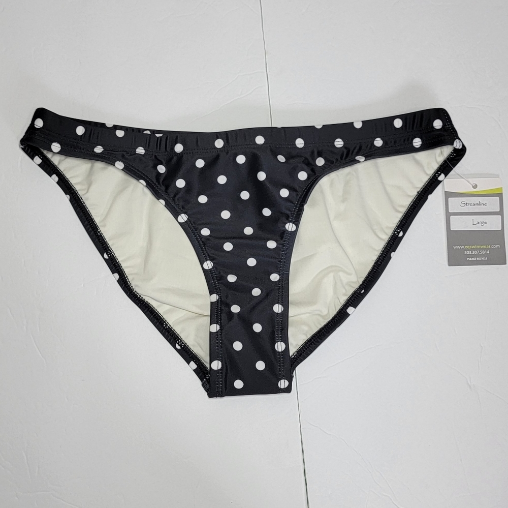 EQ BLACK DOT BIKINI BOTTOM/ L.